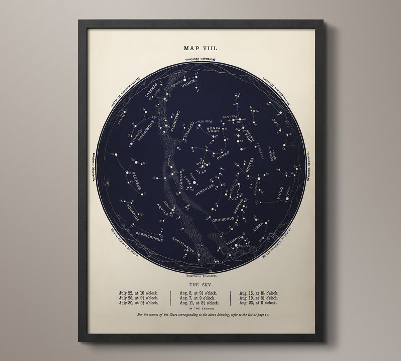 Night Sky Constellation Maps - 1