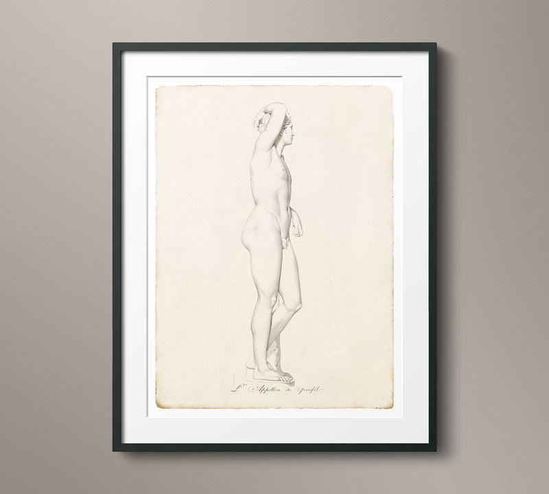18th C. Engraving of Greek Male Nude - 3