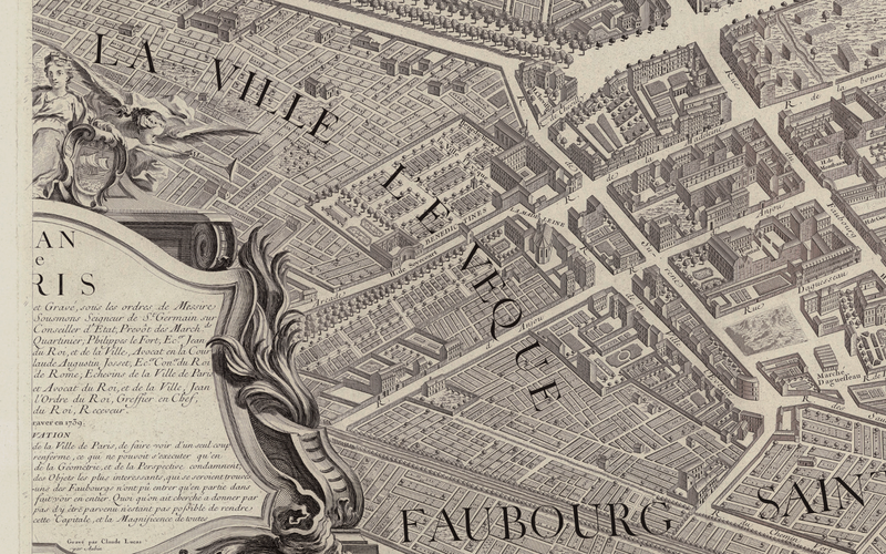 Turgot's 1739 Plan De Paris Map Panels
