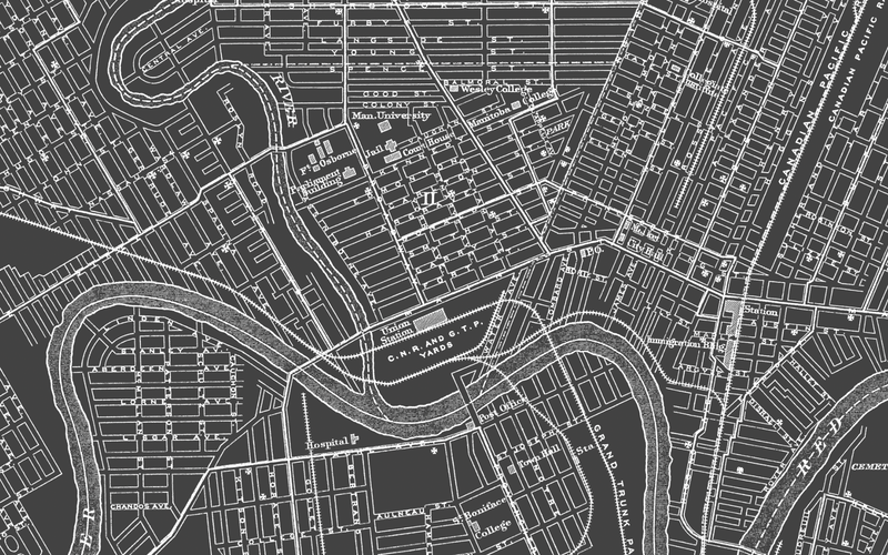 1900s Lithograph Map of Winnipeg