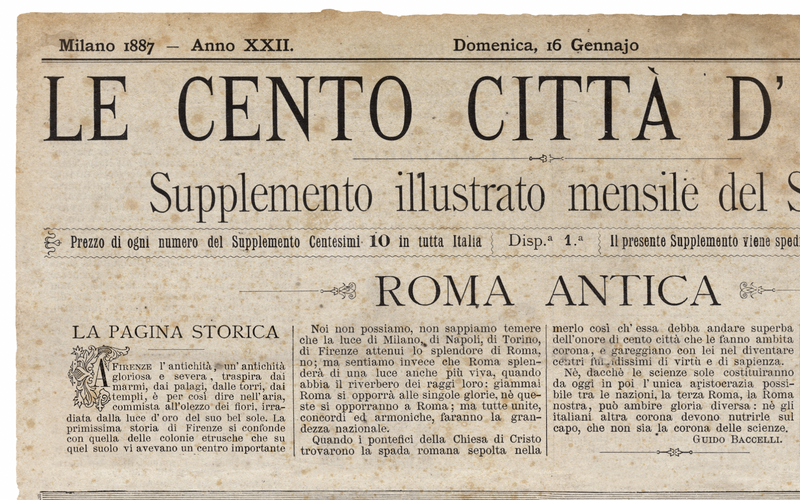 Vintage Italian Newspaper - Roma Antica Full Cover 2