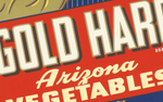 Vintage Produce Label Art - Gold Harp