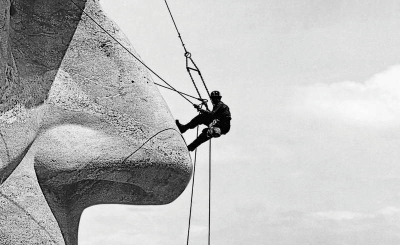 Gutzon Borglum- Mount Rushmore Repair 1962