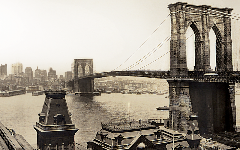 1913 Brooklyn Bridge Panoramic