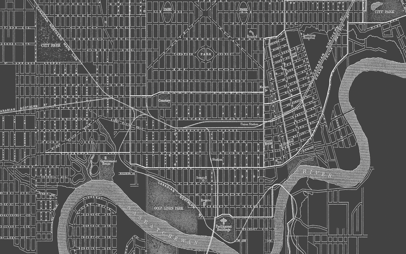 1900s Lithograph Map of Edmonton