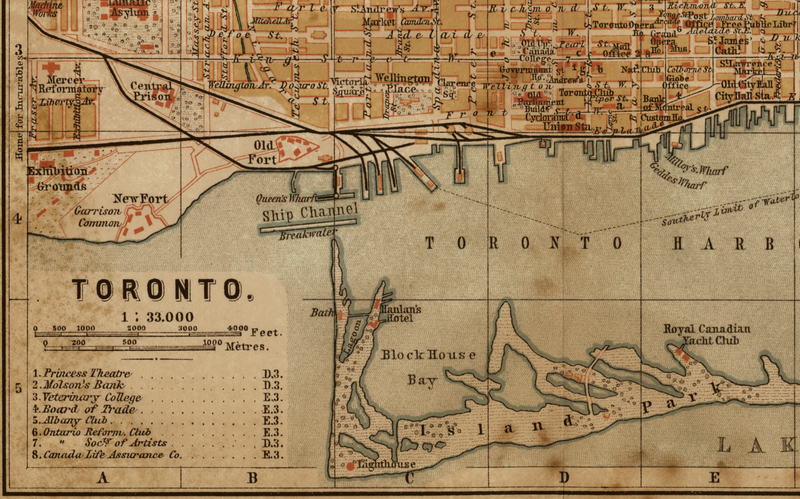 Circa 1900s Toronto Map