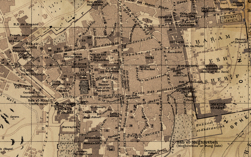Circa 1911 Jerusalem Map