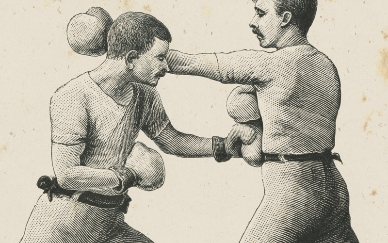 19th C. Antique Boxing Diagram 4