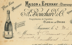 Champagne Invoice Art - Circa 1911