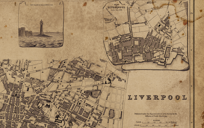 Circa 1836 Liverpool Map