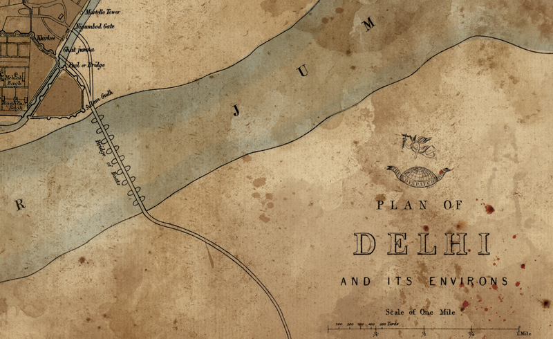 Circa 1857 Delhi Map