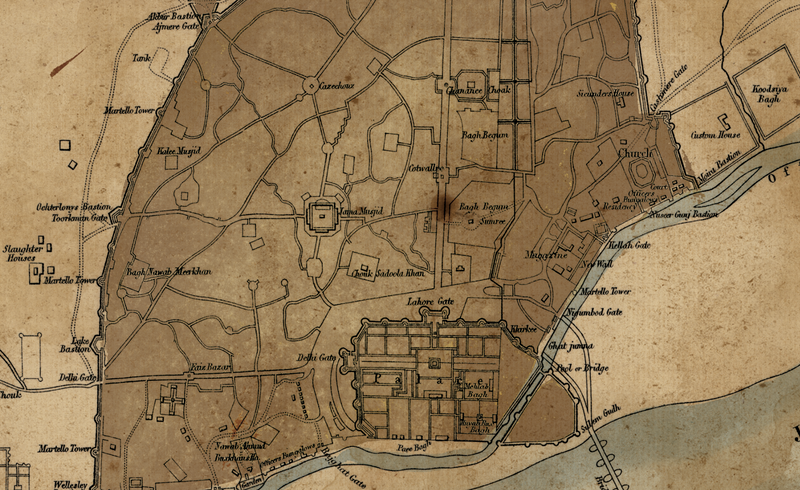 Circa 1857 Delhi Map