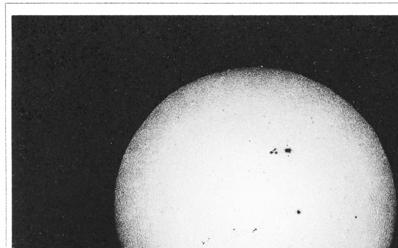 1890 Solar Eclipse Chromolithograph