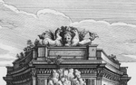 17th C. Baroque Architectural and Garden Elevation 1