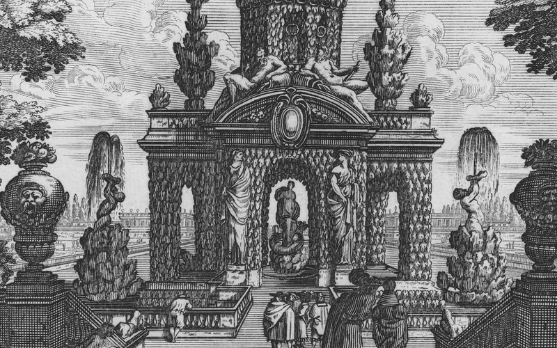 17th C. Baroque Architectural and Garden Elevation 2