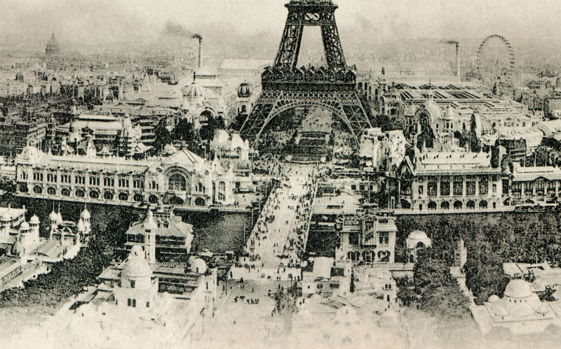 Vintage French Postcard - Tour Eiffel Et Ferris