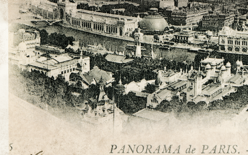 Vintage French Postcard - Tour Eiffel Et Ferris