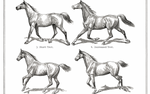 Vintage Horse Anatomy Art - Panel 3