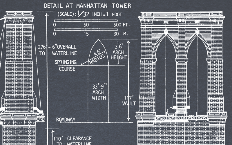 Brooklyn Bridge Art Blueprint