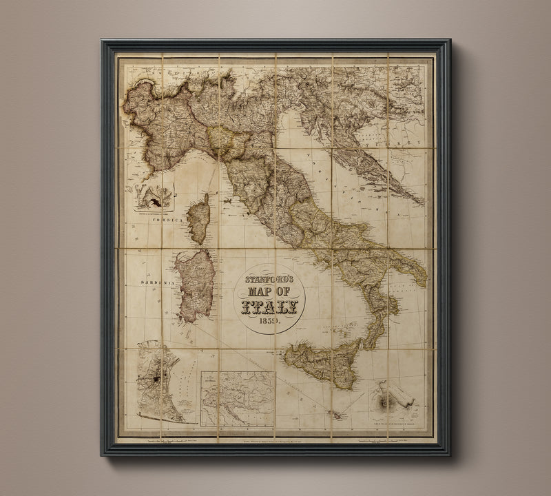 Stanford’s 1859 Map of Italy