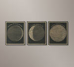 Telescopic View Of The Moon Triptych