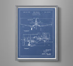 Vintage Airplane Blueprint Art - Corsairs
