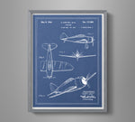 Vintage Airplane Blueprint Art - P-43 Lancer