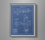 Vintage Airplane Blueprint Art - Supermarine Spitfire