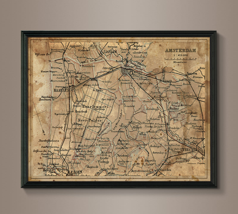Circa 1894 Amsterdam Map