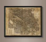 Circa 1883 Paris Map