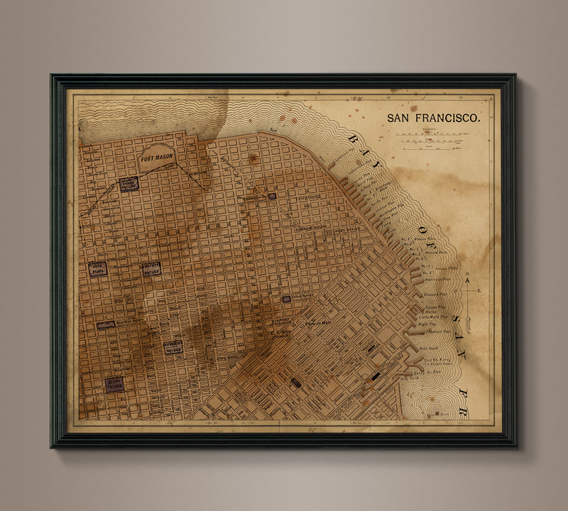 Circa 1887 San Francisco Map