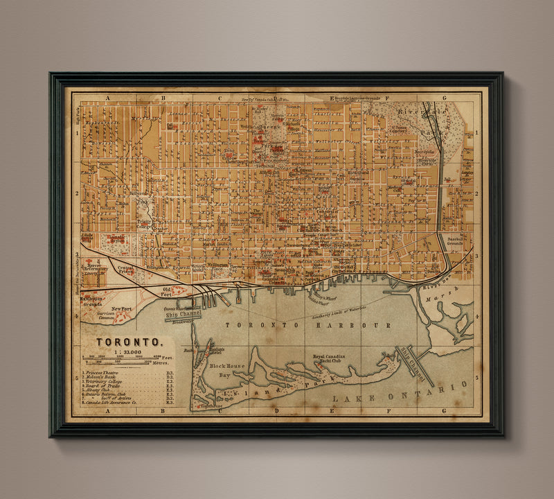 Circa 1900s Toronto Map
