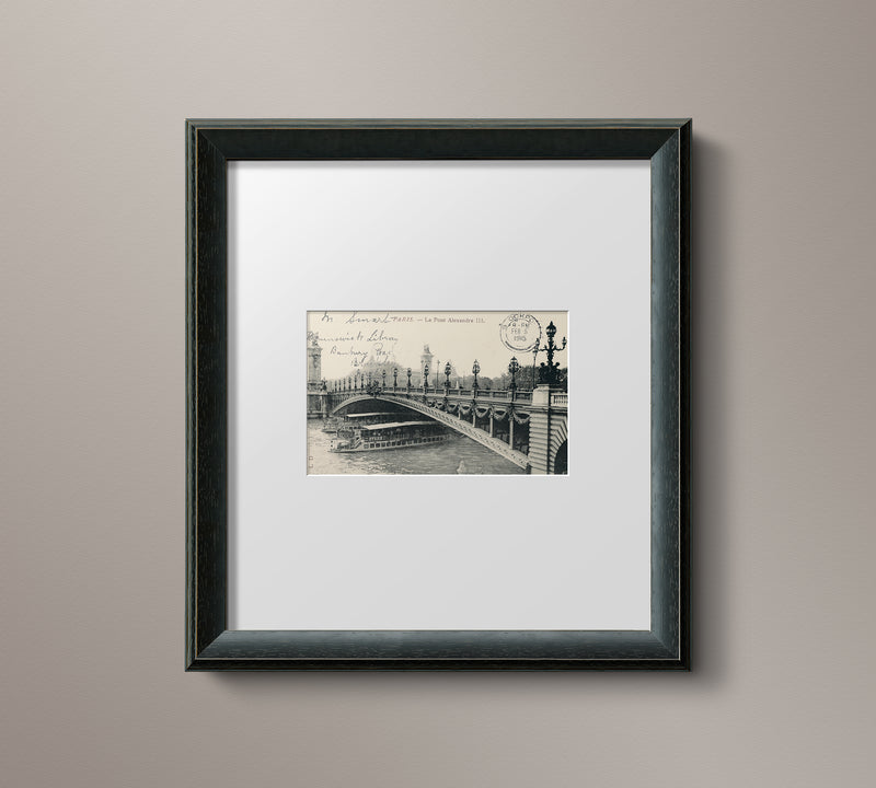 Vintage French Postcard - Riviere Paris Et Pont