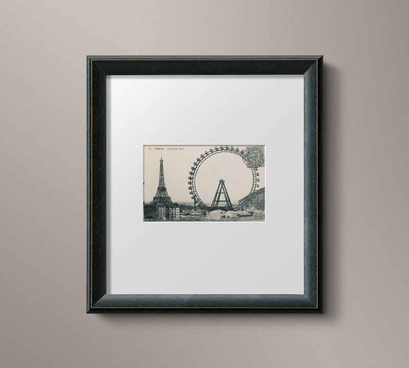 Vintage French Postcard - Tour Eiffel Et Ferris Roue