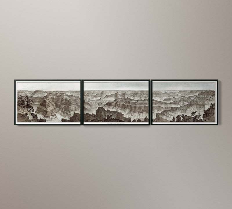 1882 Grand Canyon Triptych
