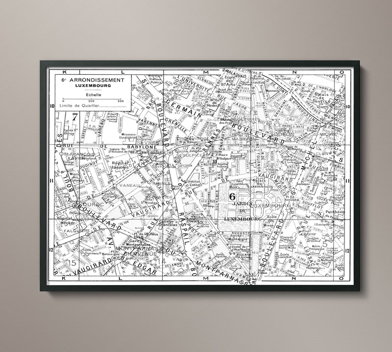 Paris 6th Arrondissement Map - Luxembourg