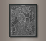 1890s Lithograph Map of Boston