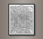 1890s Lithograph Map of Berlin
