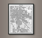 1900s Lithograph Map of Denver