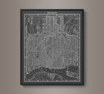 1900s Lithograph Map of Detroit