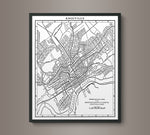 1900s Lithograph Map of Knoxville