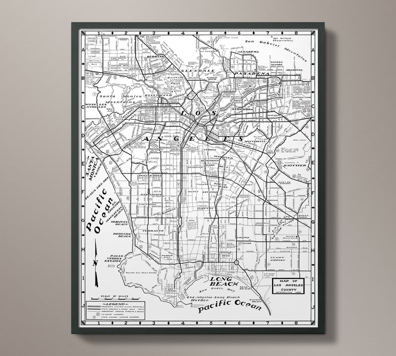 1940s Los Angeles Map