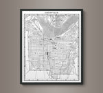1900s Lithograph Map of Louisville