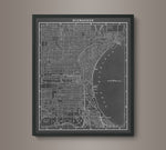 1900s Lithograph Map of Milwaukee