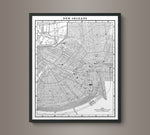 1900s Lithograph Map of New Orleans