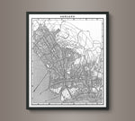 1900s Lithograph Map of Oakland