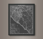 1930s Monochromatic Map of Orange County