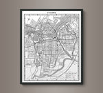 1900s Lithograph Map of Ottawa