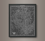1950s Monochromatic Map of Raleigh