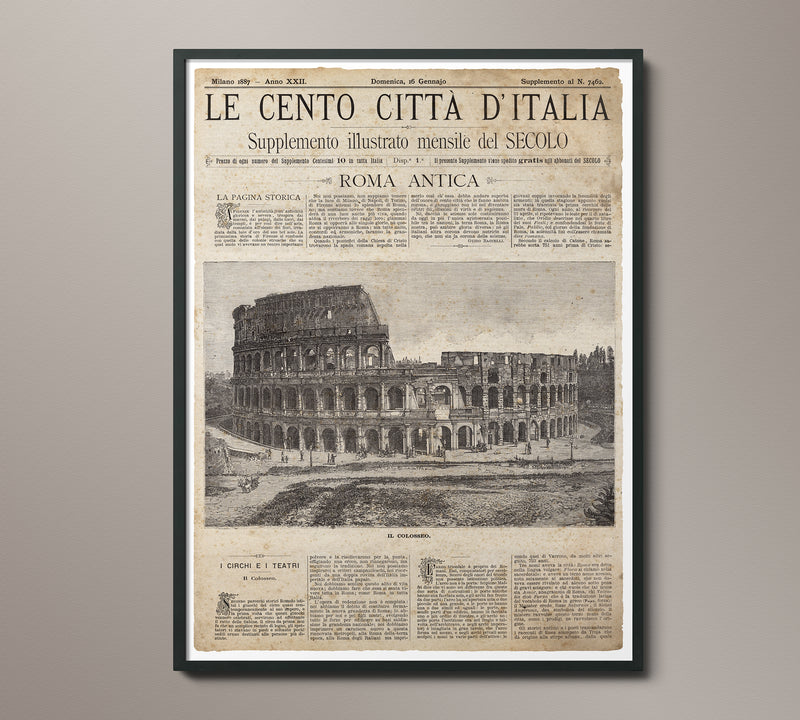 Vintage Italian Newspaper - Roma Antica Full Cover 2